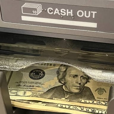 An automated teller machine used for withdrawing cash.