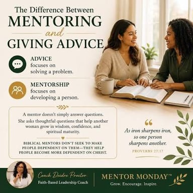 A mentor offering guidance during a conversation.