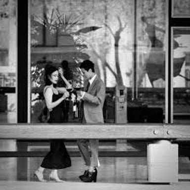 Two people meeting privately for a romantic rendezvous.