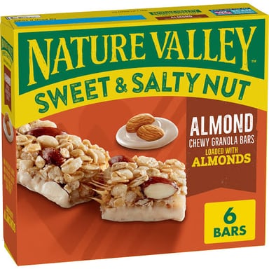 An energy bar containing visible nuts and grains