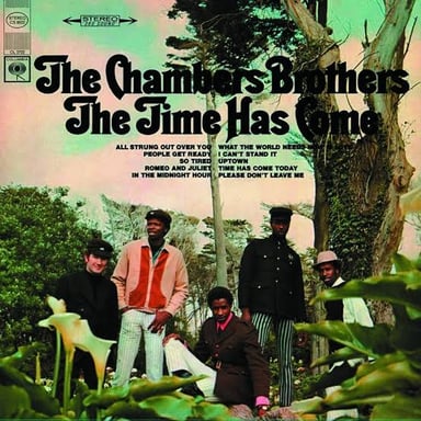 Album artwork associated with the Chambers Brothers song “Time Has Come Today.”