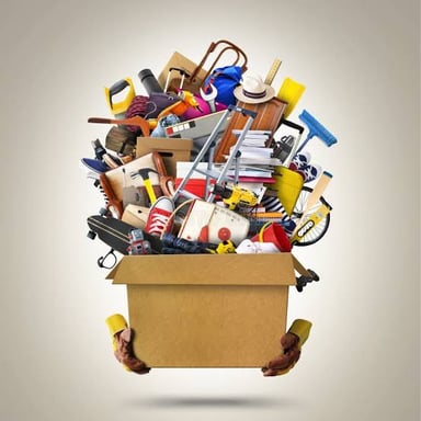 A large pile of objects illustrating a great quantity.