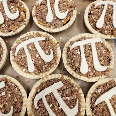 A freshly baked pie associated with Pi Day