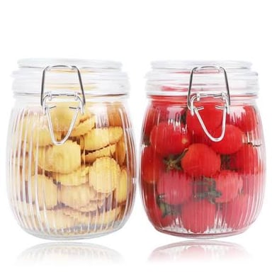 A jar closed tightly with its lid to keep air out.