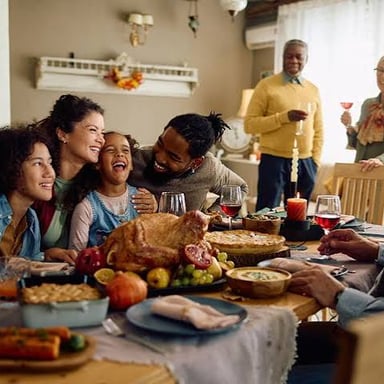 A group of relatives gathered together as a family.