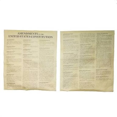 A historical image of the United States Constitution