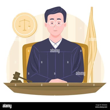 A judge's gavel on a courtroom bench