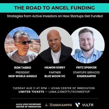 An investor meeting with startup founders