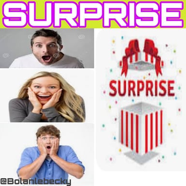 A surprised person reacting to something they had been warned about.