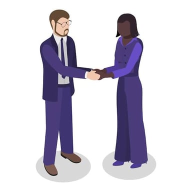 Two people nodding in agreement during a conversation
