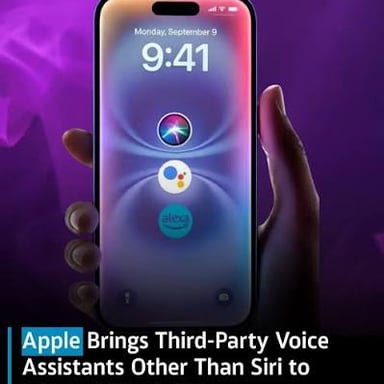 An iPhone displaying Siri, Apple’s voice-controlled assistant.