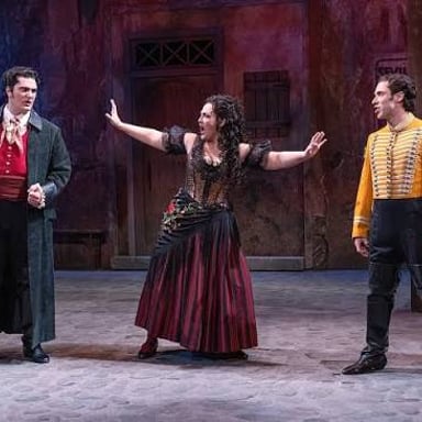 A stage production of Carmen, Georges Bizet’s opera.