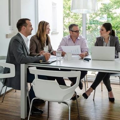 Members gathered at a meeting of an association.