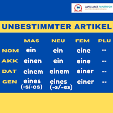A German-language reference showing the word “ein.”