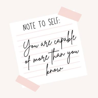 A handwritten reminder addressed to oneself