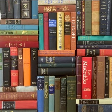 A shelf of books representing enduring works of literature.