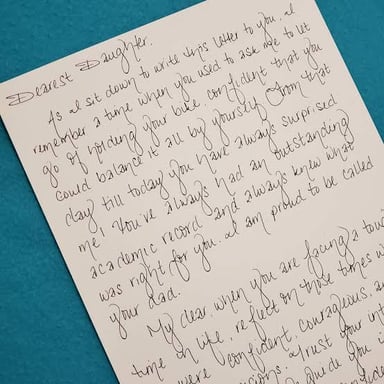 A handwritten letter ending with the sign-off “As ever.”