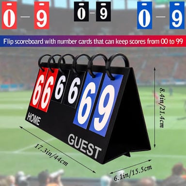 A scoreboard displaying a 9–9 tied score.