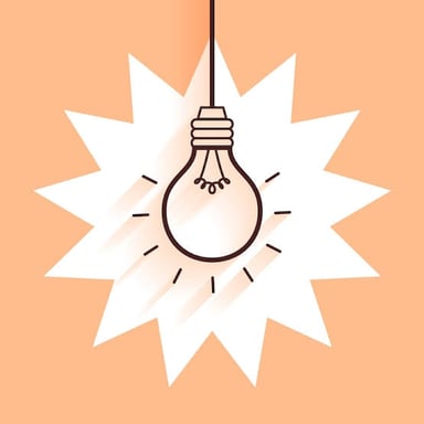 Light spreading outward from a lamp.
