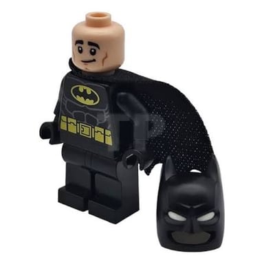 A LEGO Batman minifigure in black Batman costume