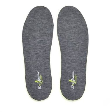 A removable insole beside a shoe