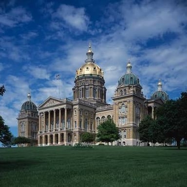 The Iowa State Capitol in Des Moines, Iowa.
