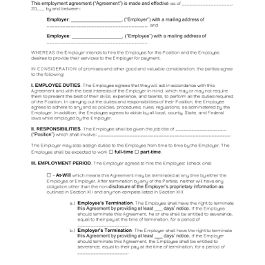 A newly hired employee signing employment paperwork
