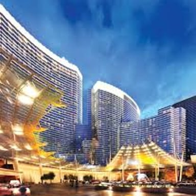 Exterior of ARIA Resort and Casino in Las Vegas, part of the CityCenter development.