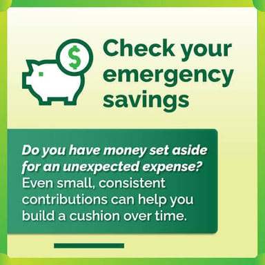 Cash and savings set aside as a reserve for unexpected costs.