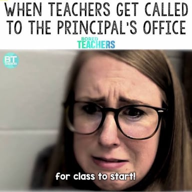 A worried person anticipating trouble after being summoned to an office.