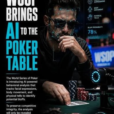 A poker player at a card table, illustrating a behavioral tell.
