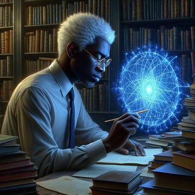 A person reading a book at a desk, suggesting enthusiasm for a subject.