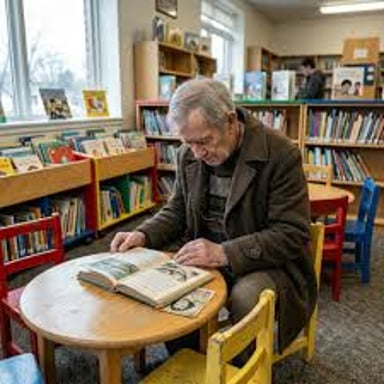 A reader extending the loan period for a library book.