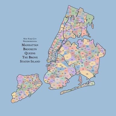 A map showing the bounds of a local area.