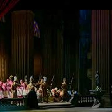 A stage production of Puccini’s opera Tosca.