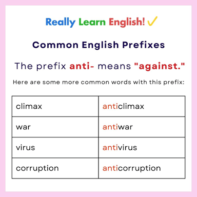 The prefix “anti-,” meaning opposed to or against.