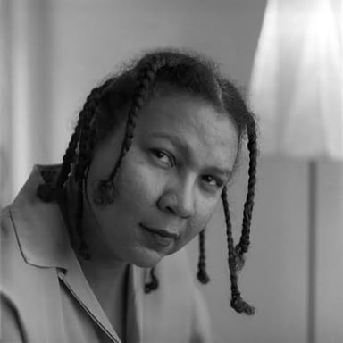 Portrait of bell hooks, the feminist writer and cultural critic