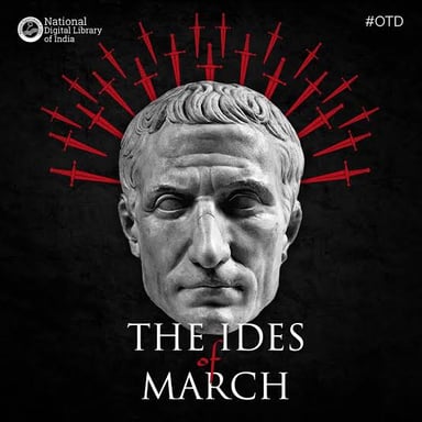 A calendar showing March 15, associated with the Ides of March.
