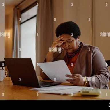 A person taking a second look at a document.