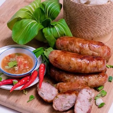 Sai kok, a Lao fermented pork sausage
