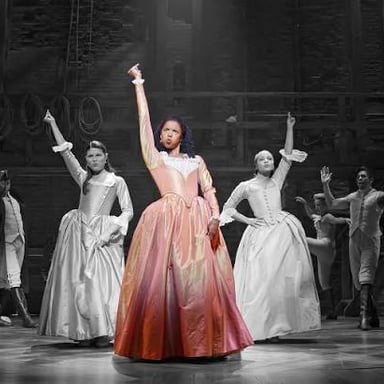 Renee Elise Goldsberry performing as Angelica Schuyler in Hamilton
