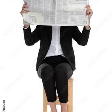 A person covertly watching their surroundings