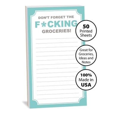 The phrase “must-have items,” meaning things considered essential to get.