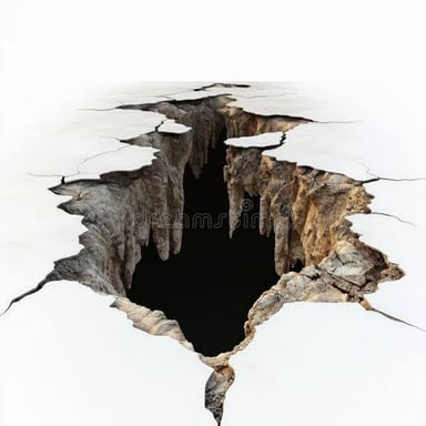 A deep chasm dropping into shadow, illustrating the meaning of abyss