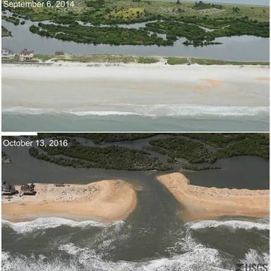 A coastal cliff showing the effects of erosion
