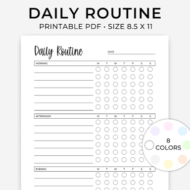 A checklist representing a repeated daily habit