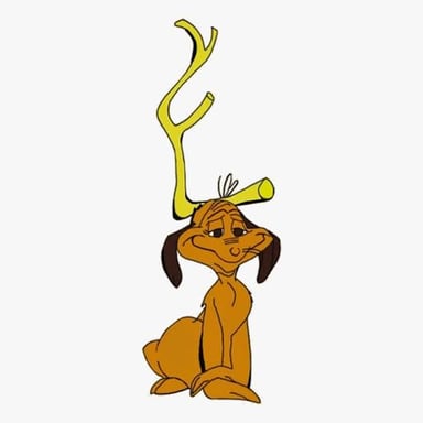 Max, the Grinch’s dog, in an illustration from the story