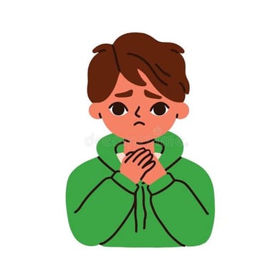 An illustration of a person showing regret after making a decision.
