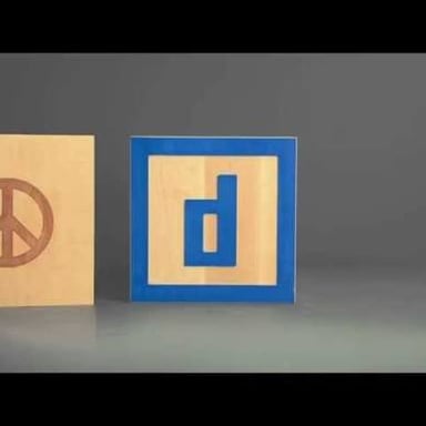 Alphabet blocks showing letters of the ABCs.