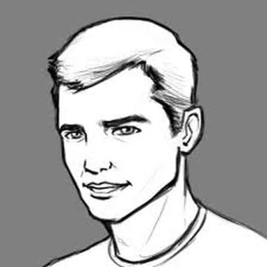 An illustration of Ned Nickerson, Nancy Drew’s recurring companion in the mystery series.